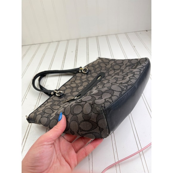 Coach Vintage Y2K Black Signature Jacquard Prairie Satchel